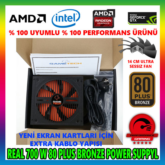 GAMETECH GTP-700 700W 80 PLUS POWER SUPPLY GAMETECH GTP-700 700W 80 PLUS POWER SUPPLY